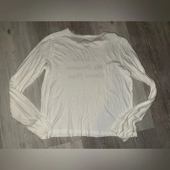 White Long Sleeve Top with Inspirational Print - Picture 6 of 6